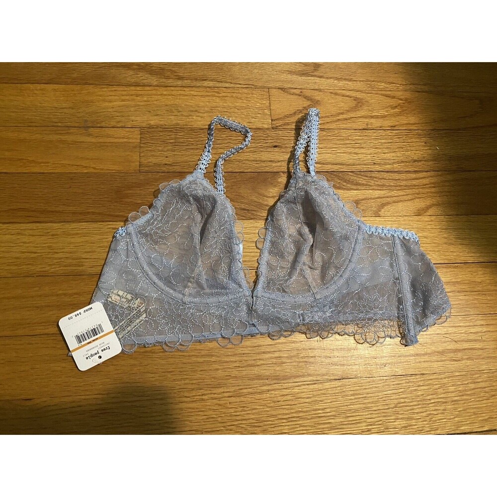 Free People Lucia Underwire Bra Blue Hydrangea, Size: 34A NWT $48